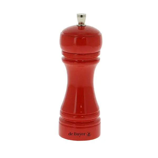 De Buyer Java Pepper Mill – 14 Cm Tall, Red Finish 1