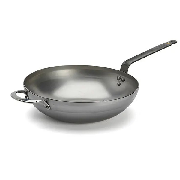 De Buyer Mineral B Steel Wok – 32 Cm 1