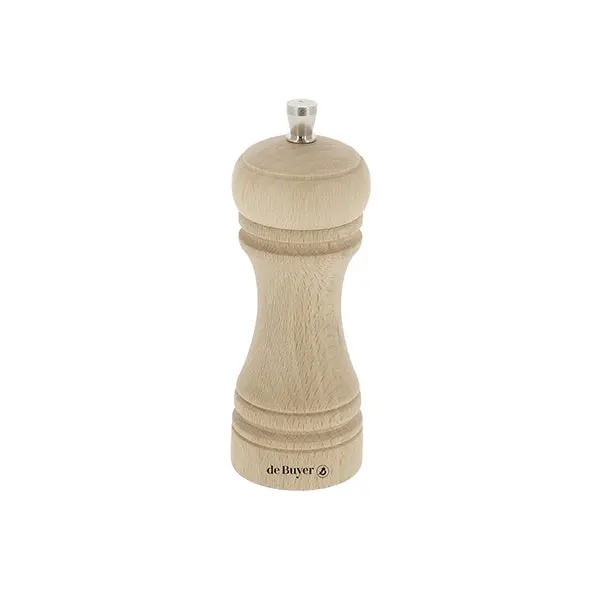 De Buyer Natural Wood Salt Mill – 14 Cm Java Model 1