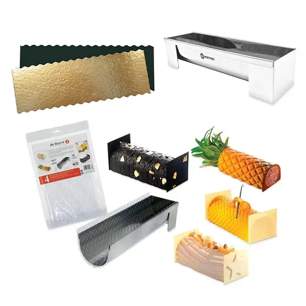 Detachable Yule Log Drip Tray Kit – Includes 4 Decor Transfer Sheets + 5 Adjustable Supports 1