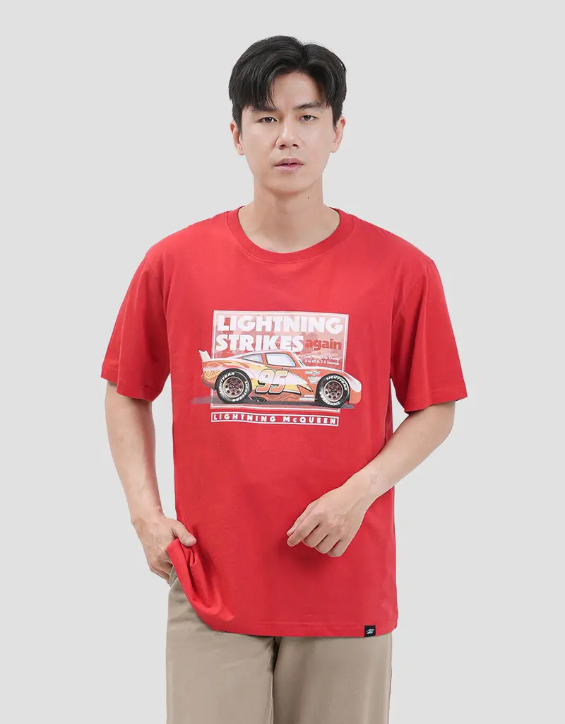 Disney Cars Lightning Mcqueen Photo-Print T-Shirt – Men'S Casual Top 1