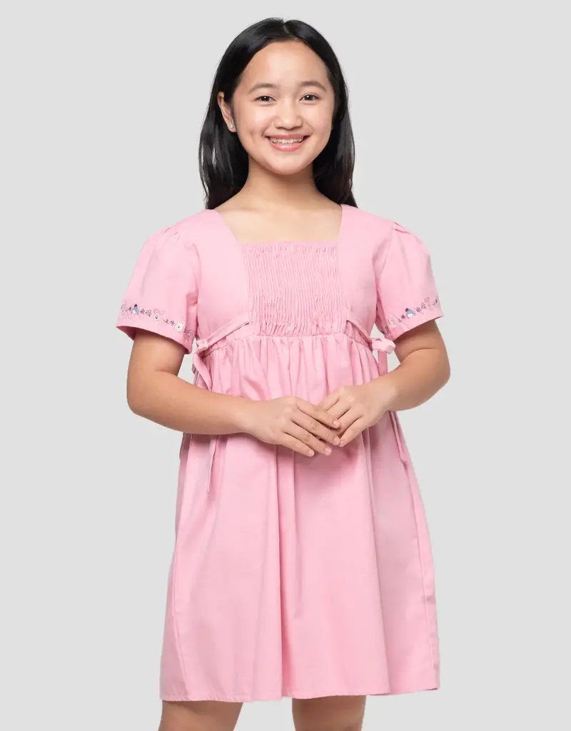 Disney Girls' Pooh-Woven Midi Dress For Everyday Wear 1