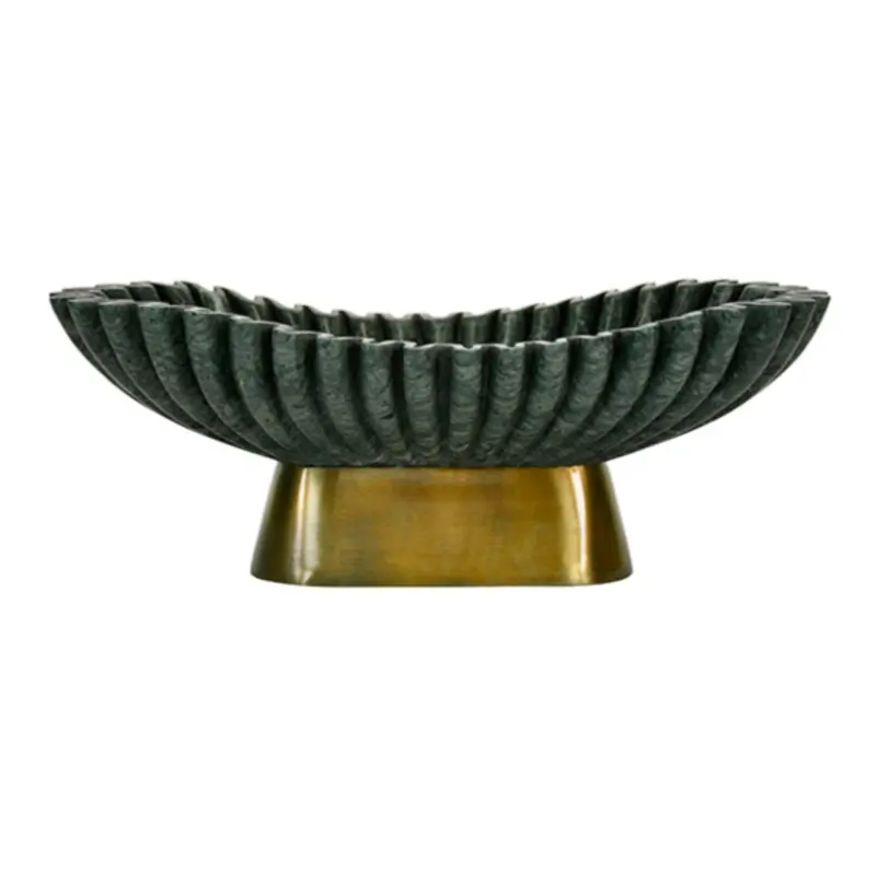 Drago Fluted Marble Decorative Bowl 1