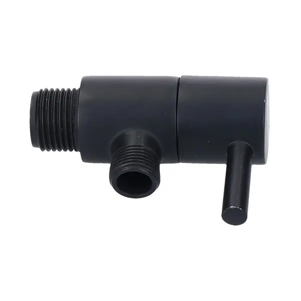 Dual 3/8 Inch Black Angle Stop Valve Set – 2-Pack (31100341) 1