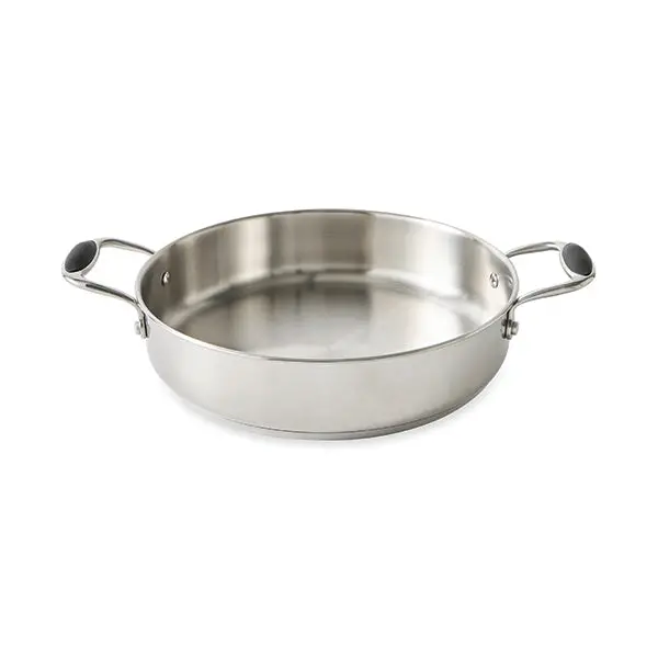 Dual-Handle Stainless Steel Saute Pan – 28 Cm – Excell’Inox By Mathon 1