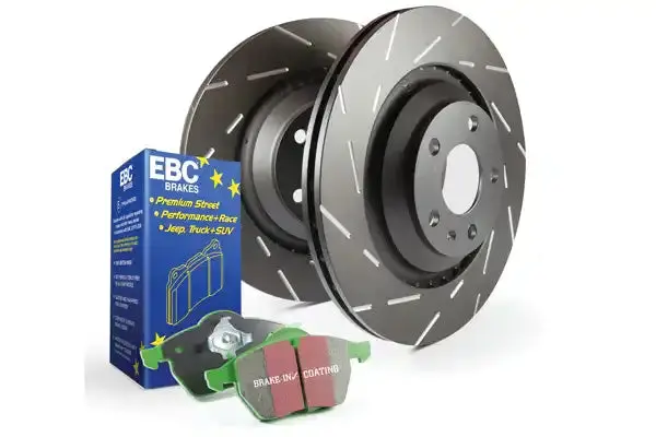 Ebc Brakes S4Kf1911 Slotted Brake Rotors – Precision-Cut Narrow Slots To Reduce Wind Noise 1