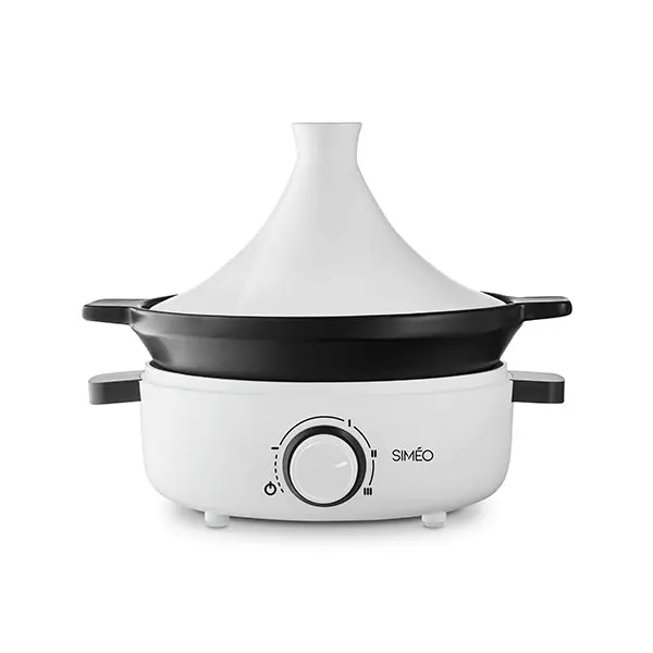 Electric Ceramic Tajine Cooker – 4-Serving Capacity, 1000W, White Finish (Simeo) 1
