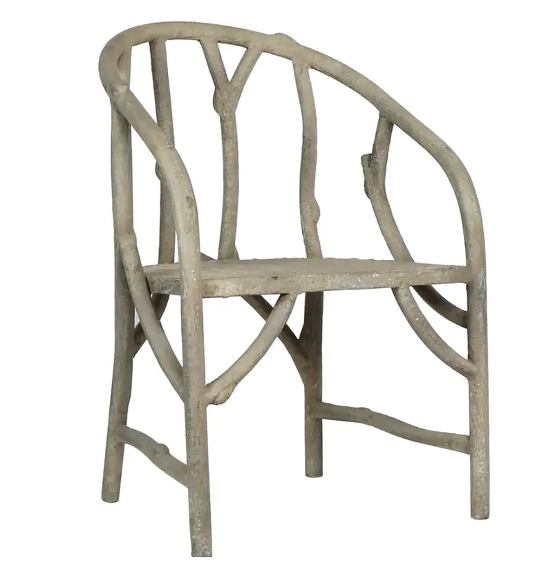 Faux Bois Iron Barrel Lounge Chair – Matthew Izzo Design 1