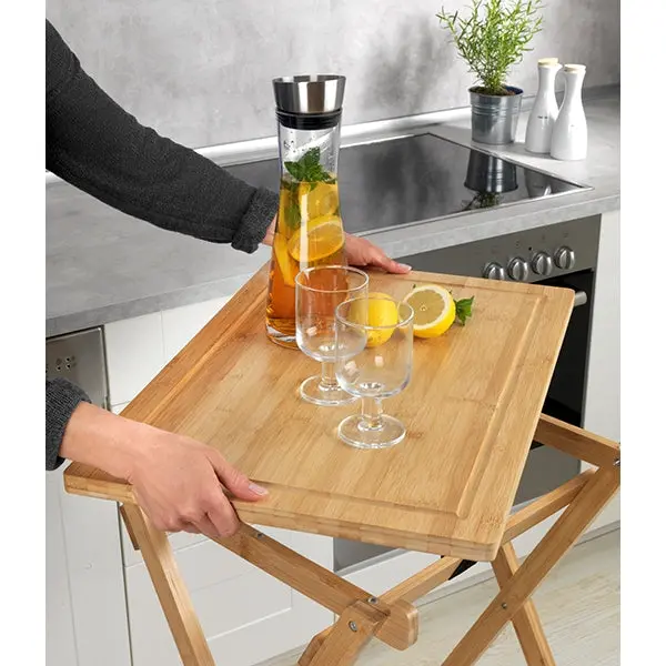 Foldable Bamboo Dining Table – Removable Top – Wenko By Maximex Lugo 1