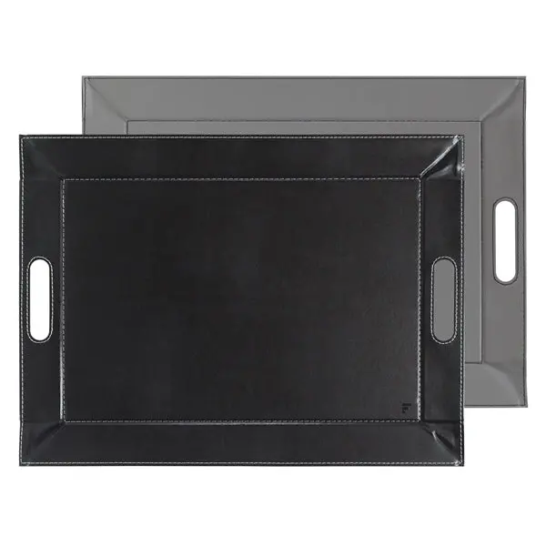Freeform Reversible Dual-Tone Serving Tray – 55 Cm, Black & Grey 1