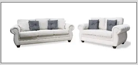 Genova Living Room Set – Cream Finish (Model Tcrl 81249) 1