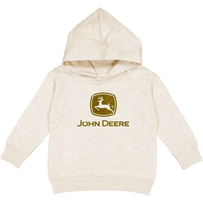 Glitter-Finish John Deere Pullover Hoodie For Youth Girls 1
