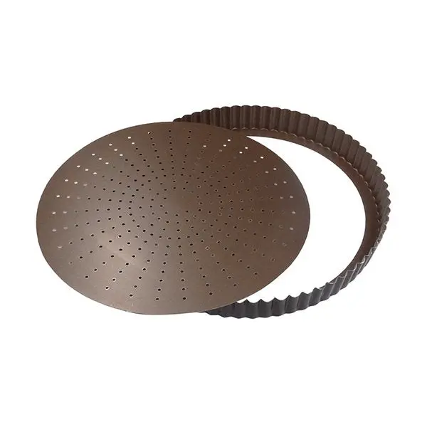 Gobel Perforated Non-Stick Removable-Bottom Tart Pan (28 Cm) 1