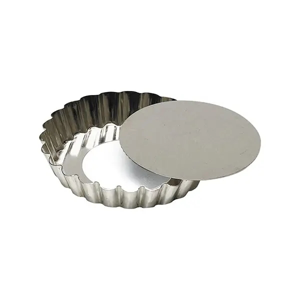 Gobel Removable-Bottom Tartlet Mold – 12 Cm Tinplate Construction 1
