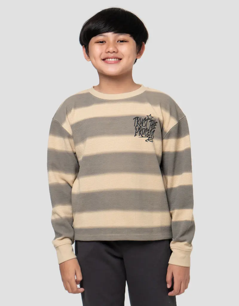 Gradient Stripe Knit Sweater For Boys By Nevada 1