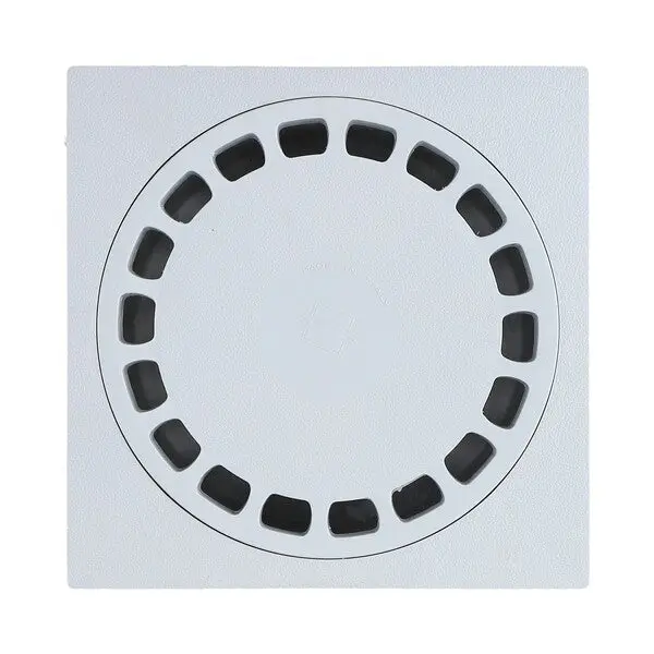 Gray Pvc Floor Drain – 25 Mm × 25 Mm Square Grate 1