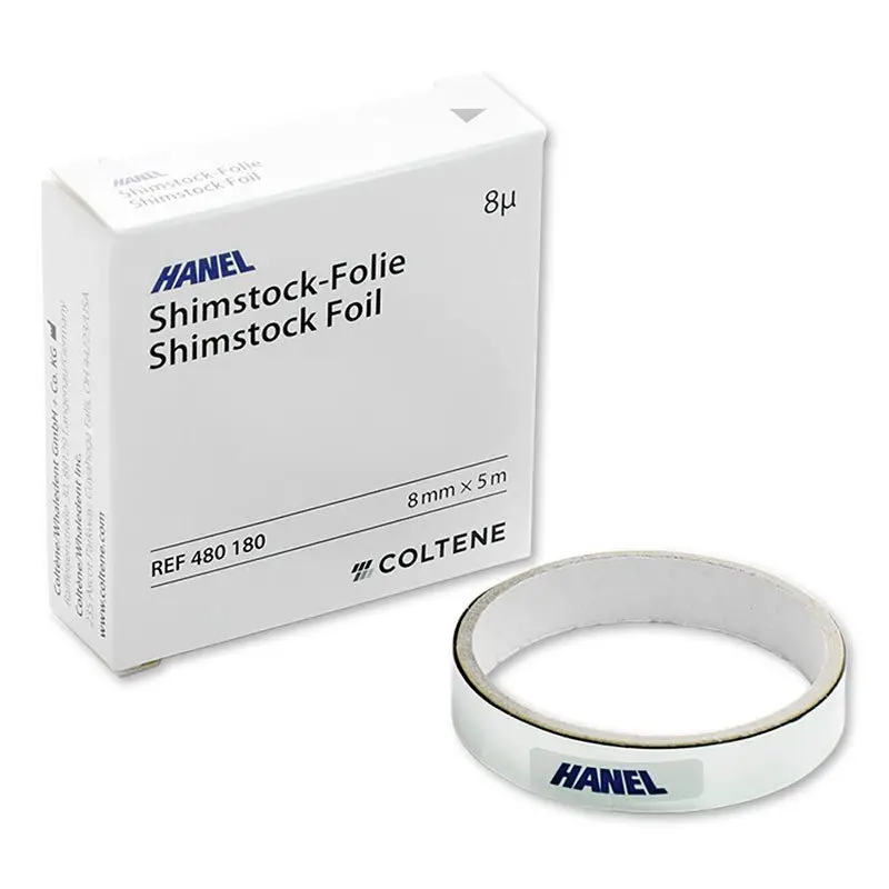 Hanel Reinforced Straight-Cut Blue Articulating Paper – 40 Micron, Schimstock Backing 1