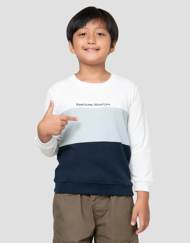 Happy Dinosaur Pattern Knit Sweater For Boys 1