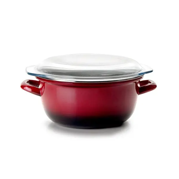 Ibili Enamel-Coated Cast Iron Deep Fryer – 24 Cm Red Traditional Stovetop Pot 1
