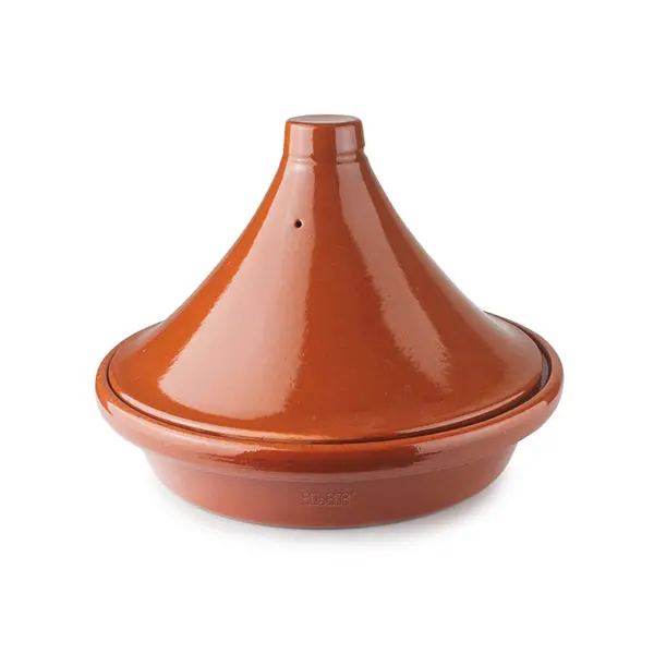 Ibili Enamel-Coated Clay Tajine – 32 Cm, Brown Finish, Authentic Moroccan Cooking 1