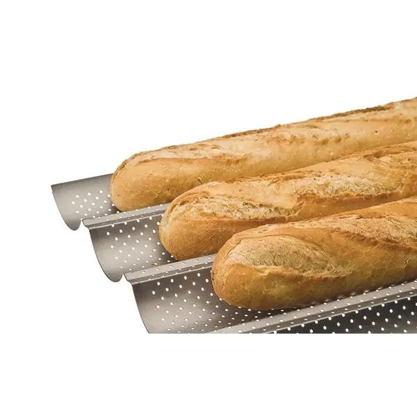 Ibili Perforated 4-Baguette Baking Tray – 38 X 33 Cm 1