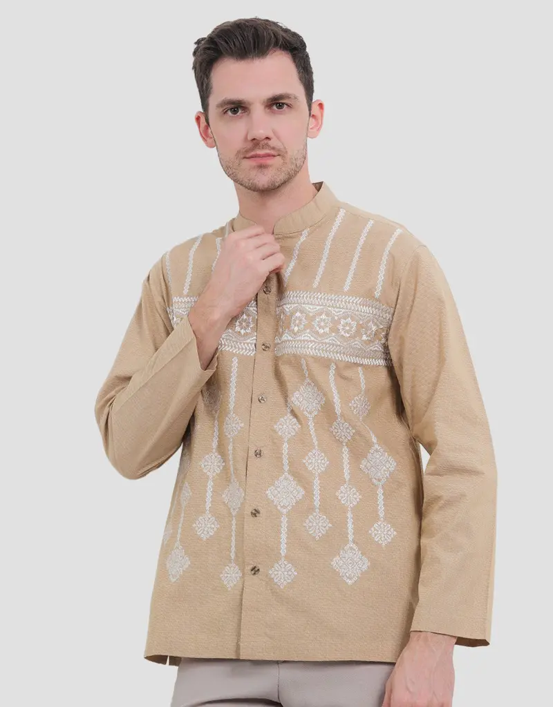 Intresse Kanaka Brown Long-Sleeve Men'S Koko Shirt 1