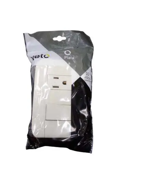 Ivory Combination Switch And Outlet – Veto Brand, Model 90191 1