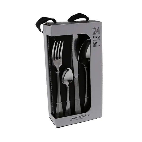 Jean Dubost Lux 24-Piece Flatware Set – Premium Stainless Steel Cutlery Collection 1