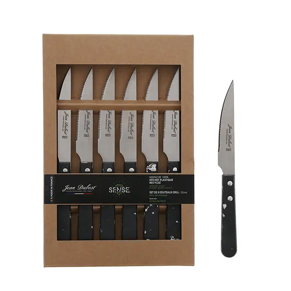 Jean Dubost Sense Black Edition 6-Piece Grill Knife Set 1