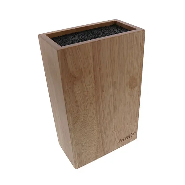 Jean Dubost Smart Wooden Knife Block – Rubberwood Design 1