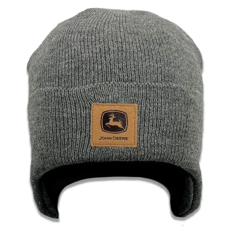 John Deere Charcoal Knit Cuffed Beanie 1