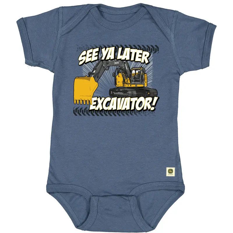 John Deere Infant Boys Excavator-Themed Bodysuit 1