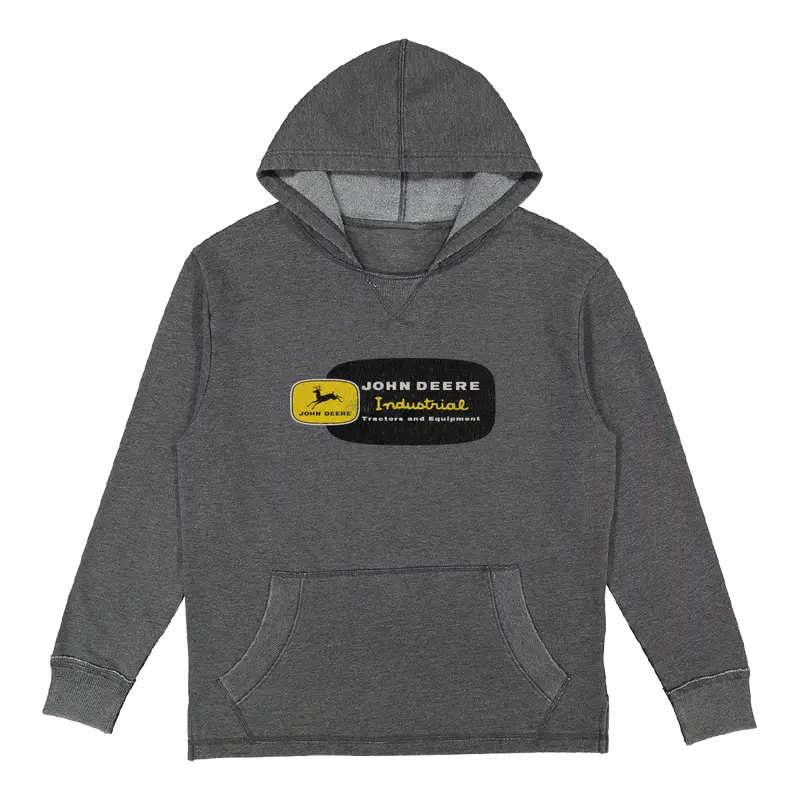 John Deere Men'S Charcoal Industrial Equipment Fleece Sweatshirt 1