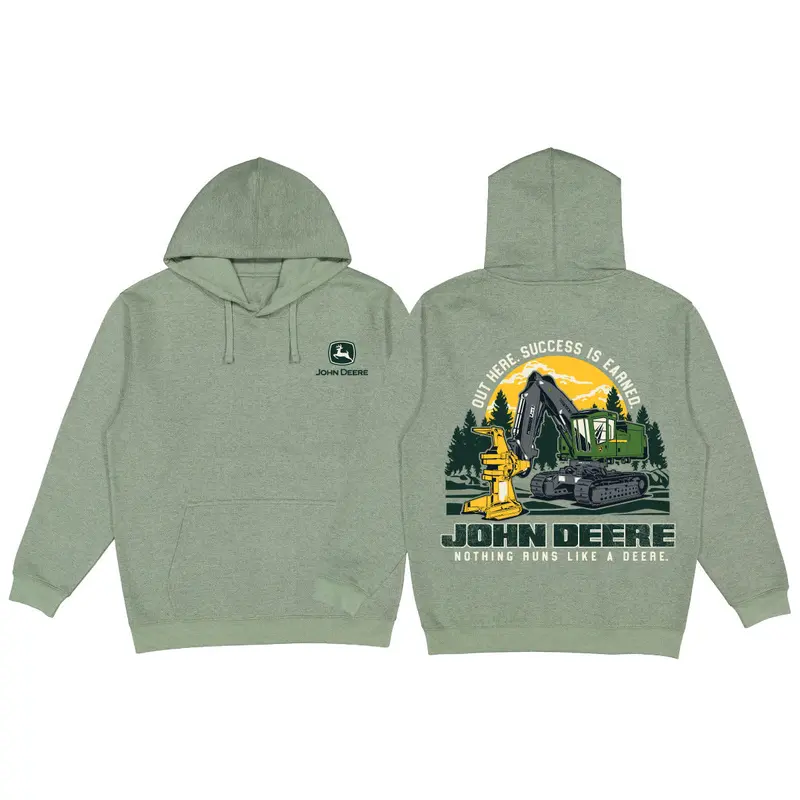 John Deere Men'S Success Is Earned Hooded Sweatshirt 1