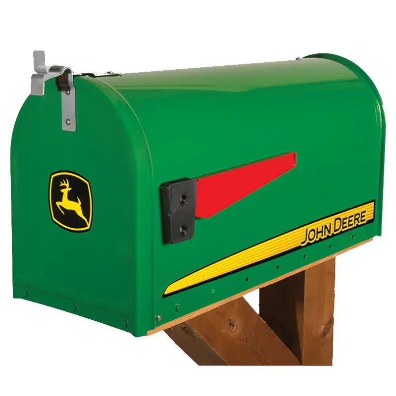 John Deere Modern Stripe Decorative Mailbox 1
