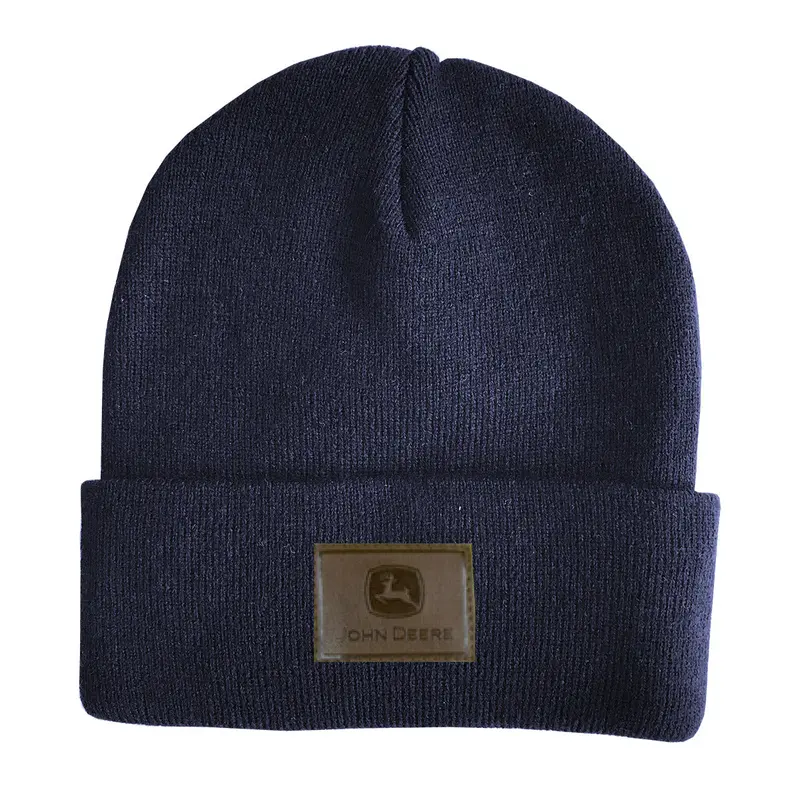 John Deere Navy Beanie – Men’S Rib-Knit Winter Hat 1