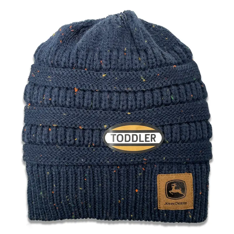 John Deere Toddler Girls' Knit Bun Beanie – Lightweight & Stretchy 1