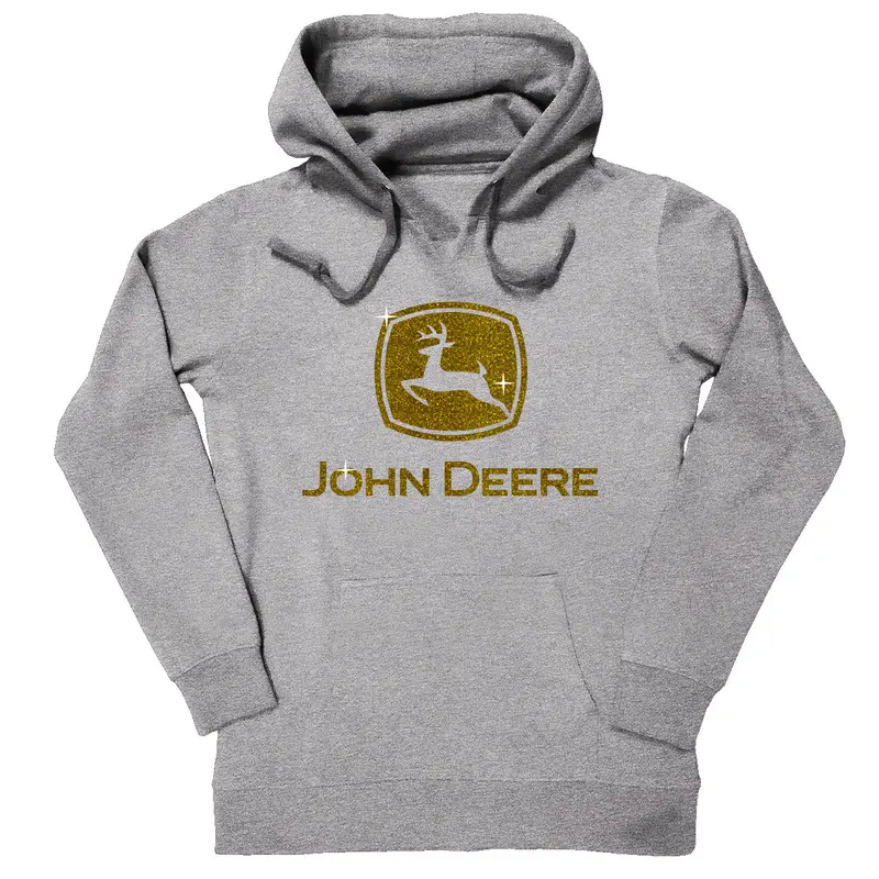 John Deere Women’S Gold Embroidered Logo Hoodie 1