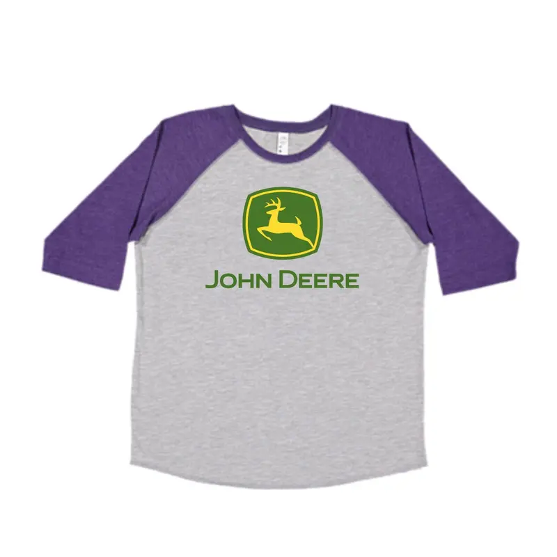 John Deere Youth Girl Purple Logo T-Shirt 1