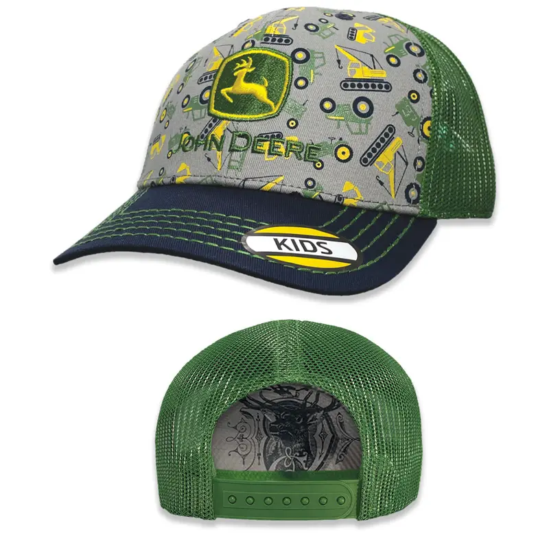 John Deere Youth Navy-And-Forest Green Embroidered Cap 1