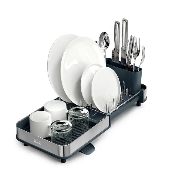 Joseph Joseph Extend™ Compact Stainless Steel Dish Drying Rack – Gray Finish 1