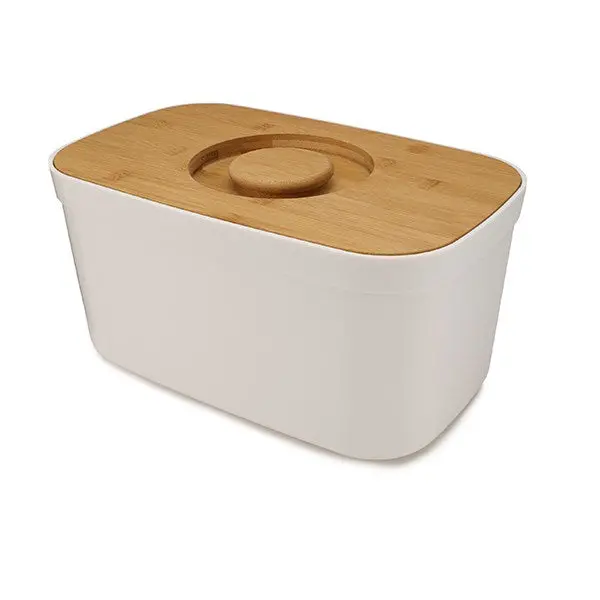 Joseph Joseph White Bread Box With Bamboo Lid – 35.5 Cm 1