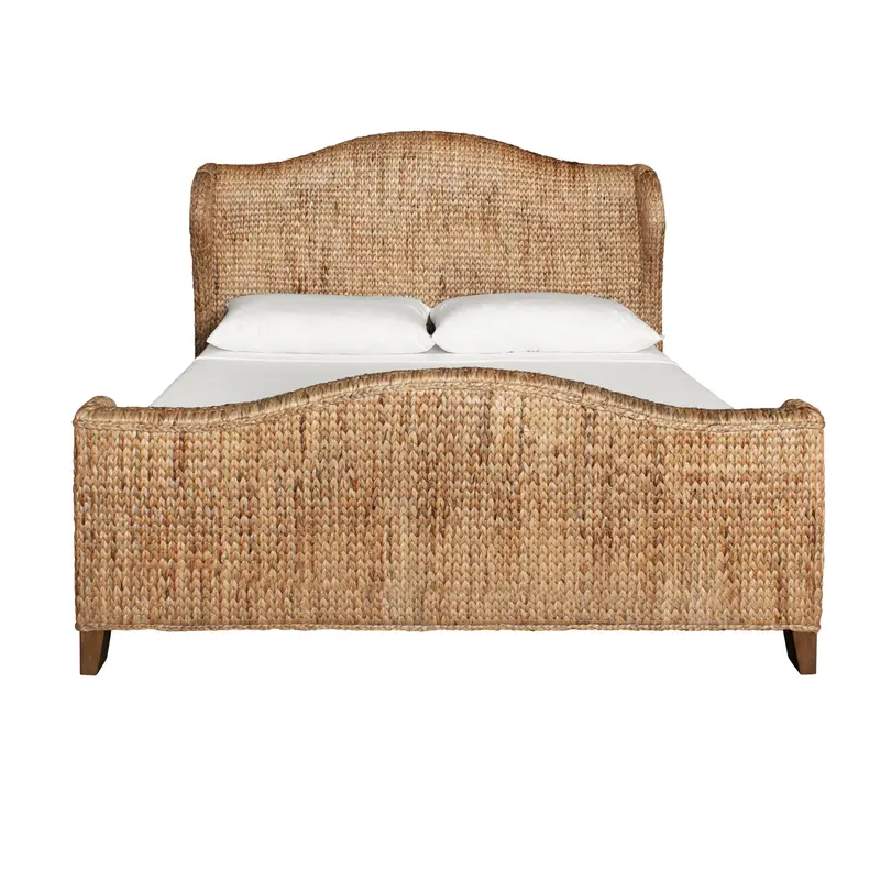 Jovi Wingback Bed Frame — Upholstered Headboard & Footboard With Side Rails 1