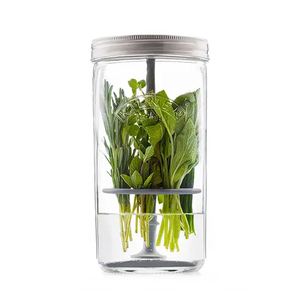 Kilner Herb Preservation Set – 1 L Airtight Glass Jar With Silicone Seal 1