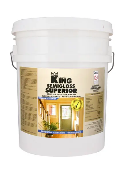 King Semi-Gloss Paint – White, 80-Liter Bucket 1
