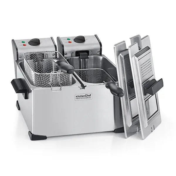 Kitchen Chef Professional Stainless Steel Dual-Zone Deep Fryer (7 L, 4000 W) 1