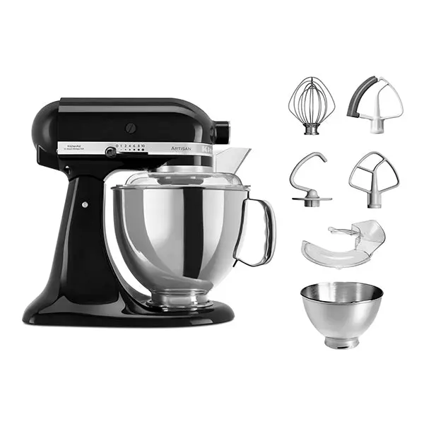 Kitchenaid Artisan Stand Mixer – 5-Quart, Matte Black With Additional Accessories 1