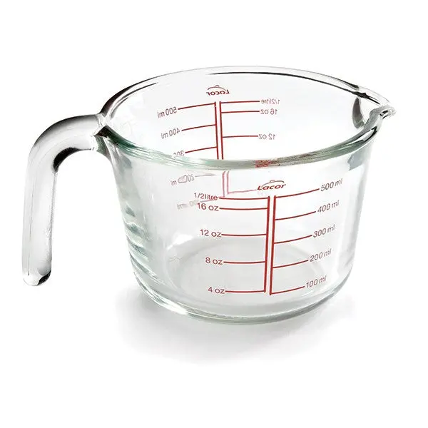Lacor Glass Measuring Jug – 0.5 Liter Heat-Resistant & Graduated 1