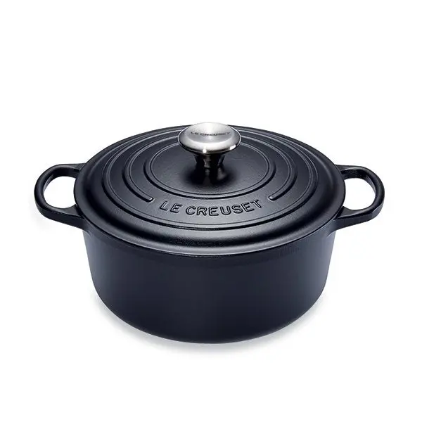 Le Creuset 24 Cm Round Enameled Cast Iron Dutch Oven – Matte Black 1