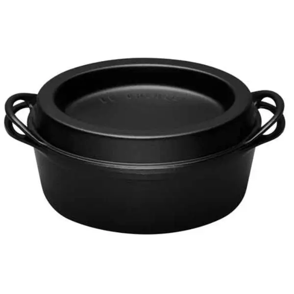 Le Creuset Doufeu Oval Dutch Oven: 32 Cm, 7.2 L Matte Black Enameled Cast Iron 1
